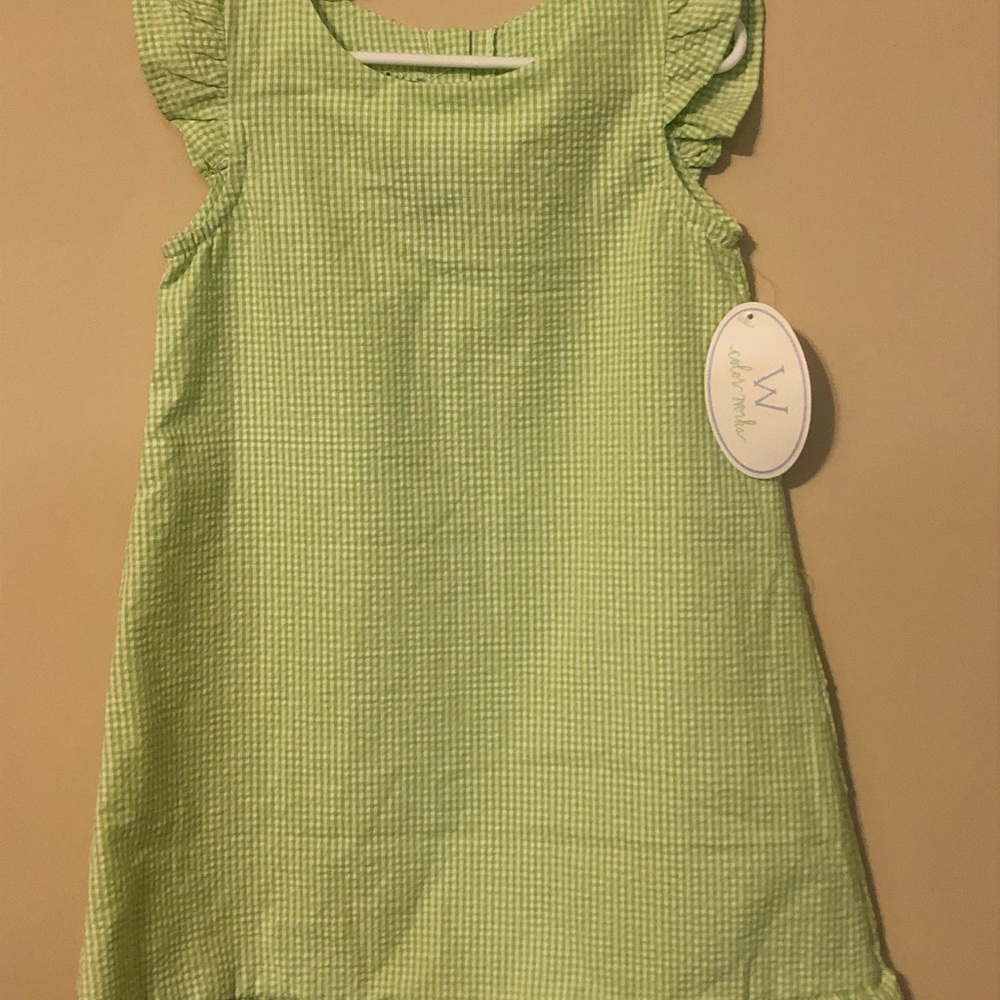 NWT Green seer sucker dress